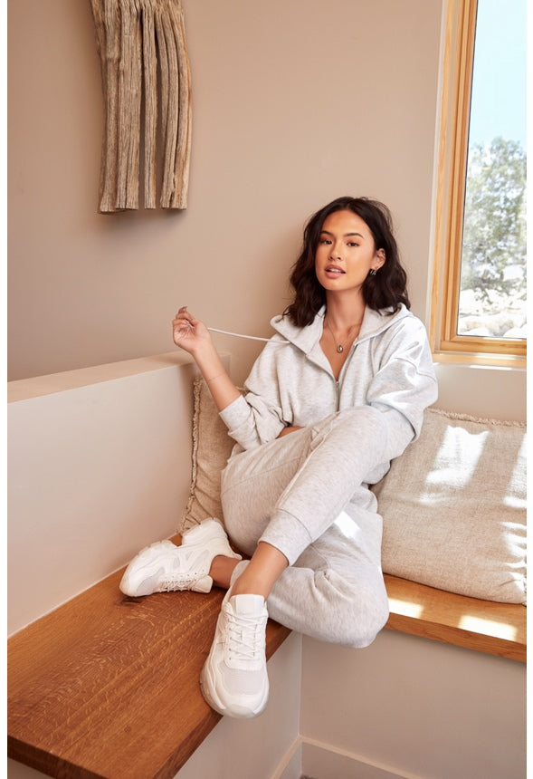 Booty Sculptor Fleece Jogger Light Grey Heather