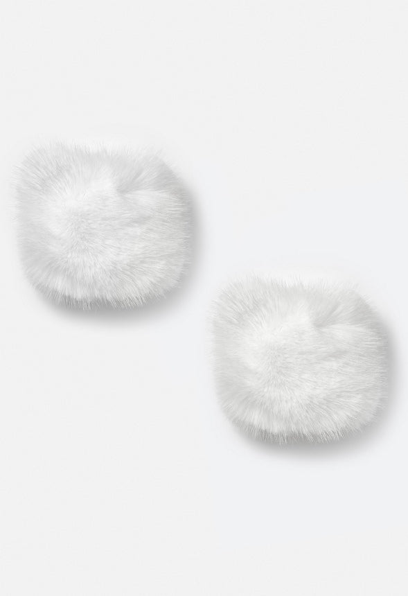 Gloria Pair Of Fluffy Faux Fur Wrist And Ankle Warmers White
