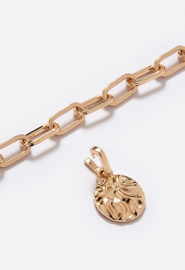 Ines Chain Bracelet With Interchangeable Charm Gold