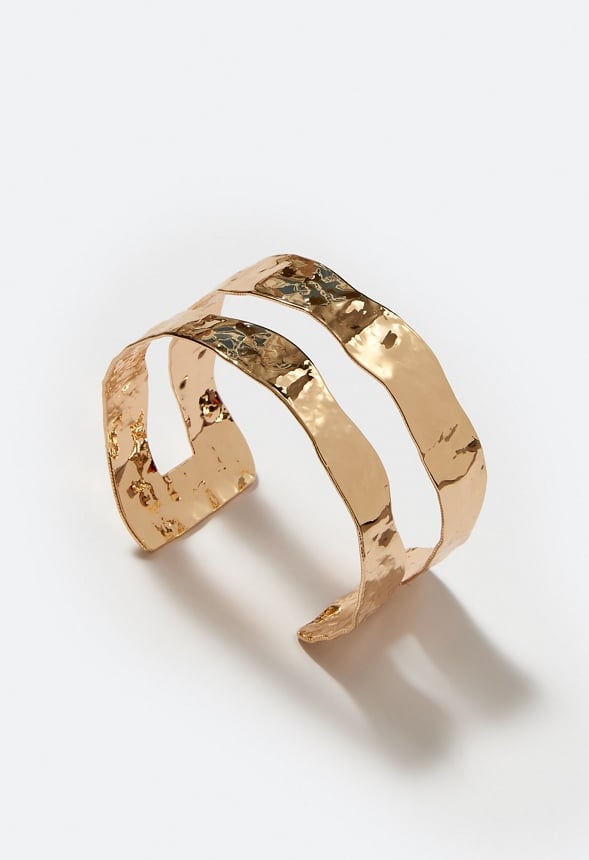 Anu Textured Metal Open Cuff Gold