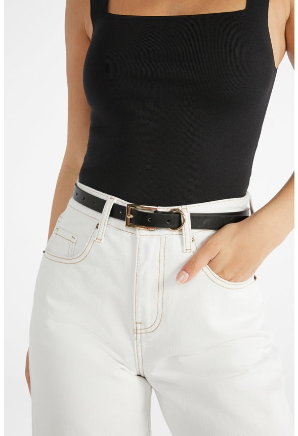 Multi-Pack Thin Belt Trio Black/ Cognac/ Birch White