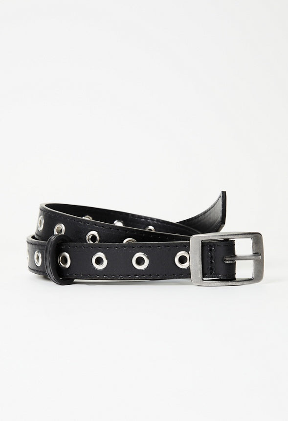 Grommet Belt Faux Leather