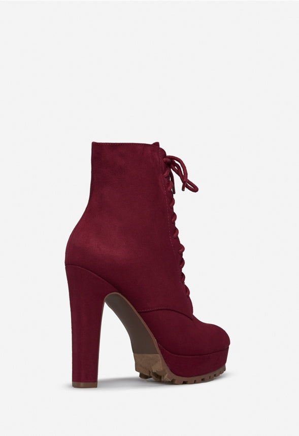 DELIA LACE UP BOOTIE Cordovan