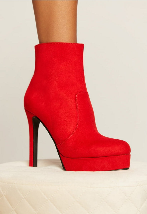 NATASHIA PLATFORM BOOTIE High Risk Red