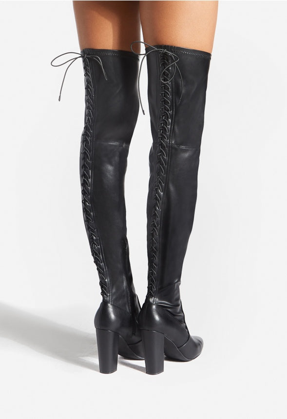 TAYSON HIGH BLOCK HEEL BOOT Black