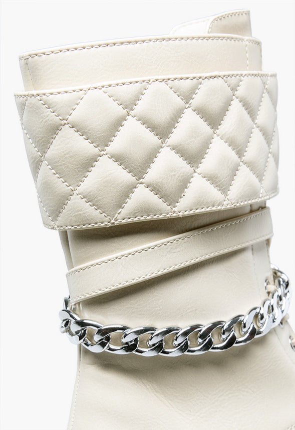 BANKS COMBAT BOOT Bone/Pearls
