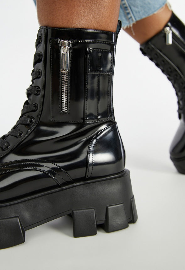 Reverie Combat Boot Black
