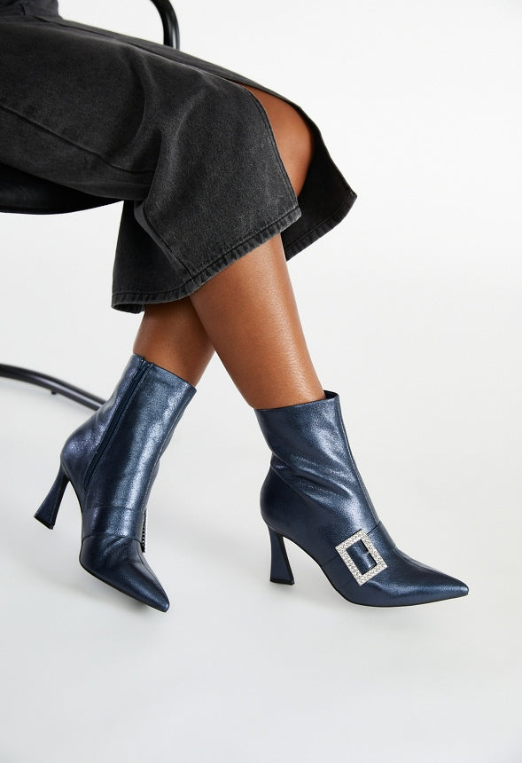 Skylah Heeled Bootie Blue