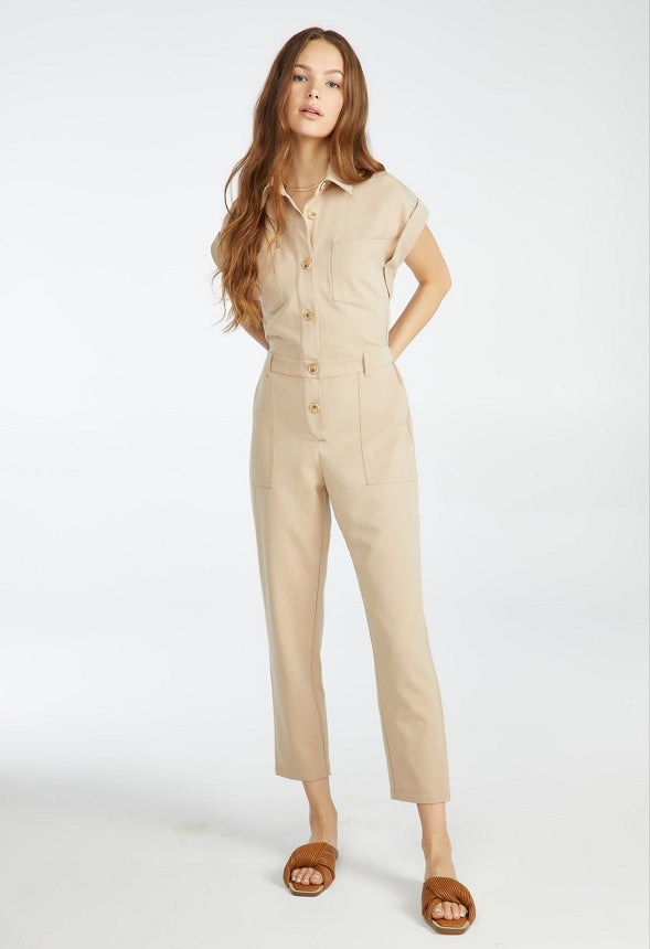 Utility Jumpsuit Sesame