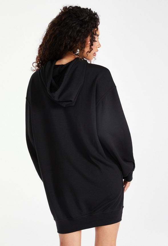Oversized Hoodie Dress Black Caviar
