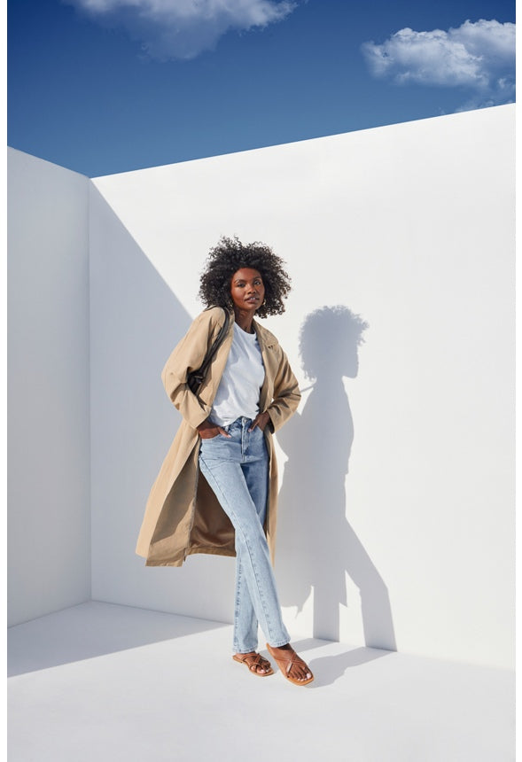 Belted Trench Coat Khaki