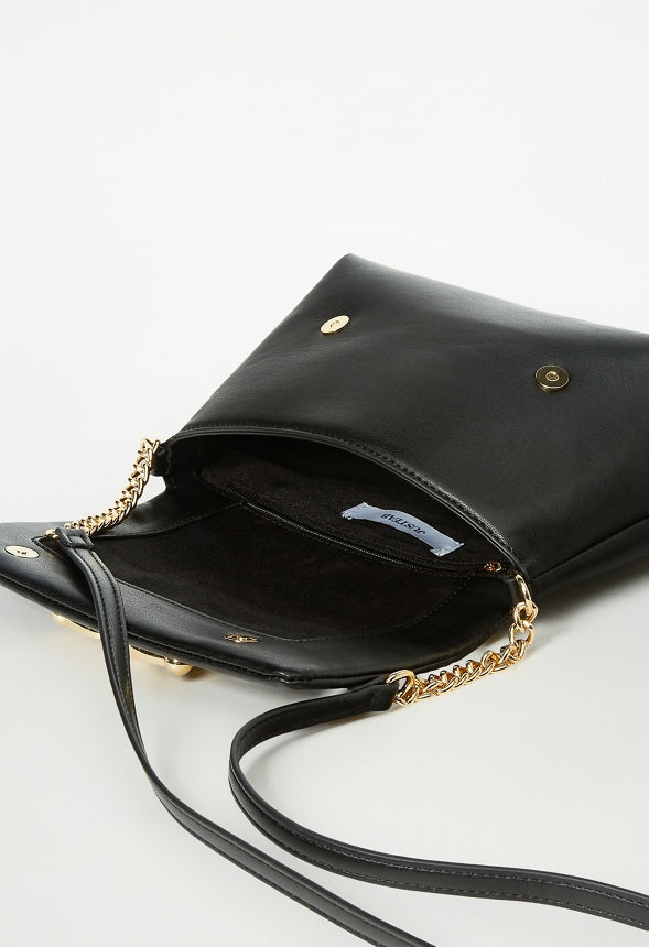 Crossbody With Chain Strap Black