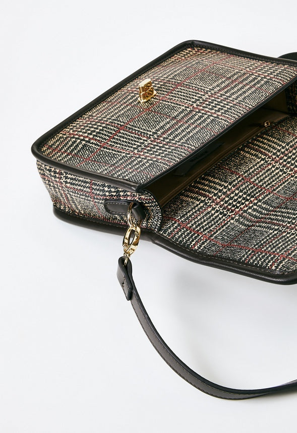 Crossbody With Top Handle Coffee Multi
