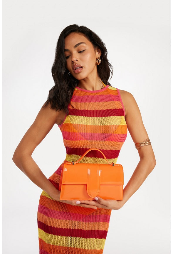 Jelly Flap Crossbody Orange