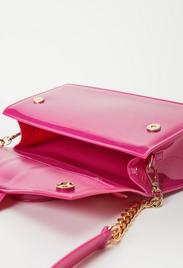 Jelly Flap Crossbody Rose Powder