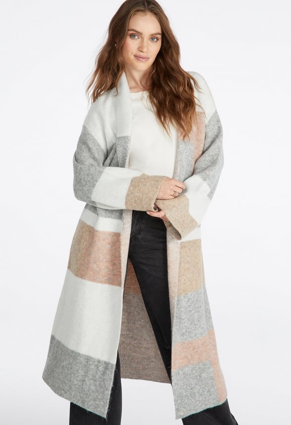 Colorblock Sweater Coat Colorblock Multi