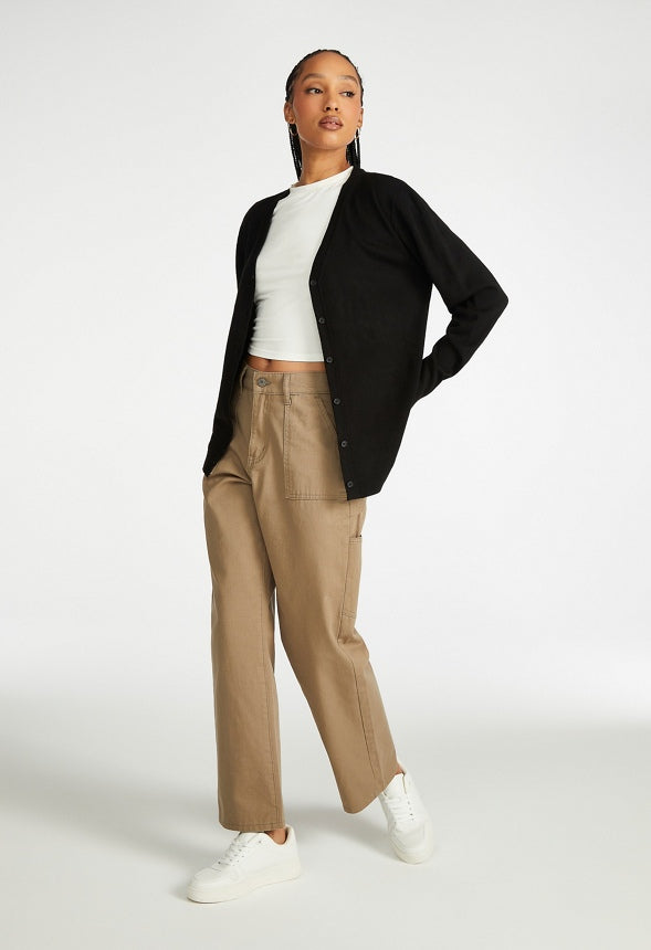 Fine Knit Cardigan Black Caviar