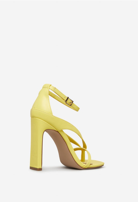 JAXIN THONG HEELED SANDAL Yellow