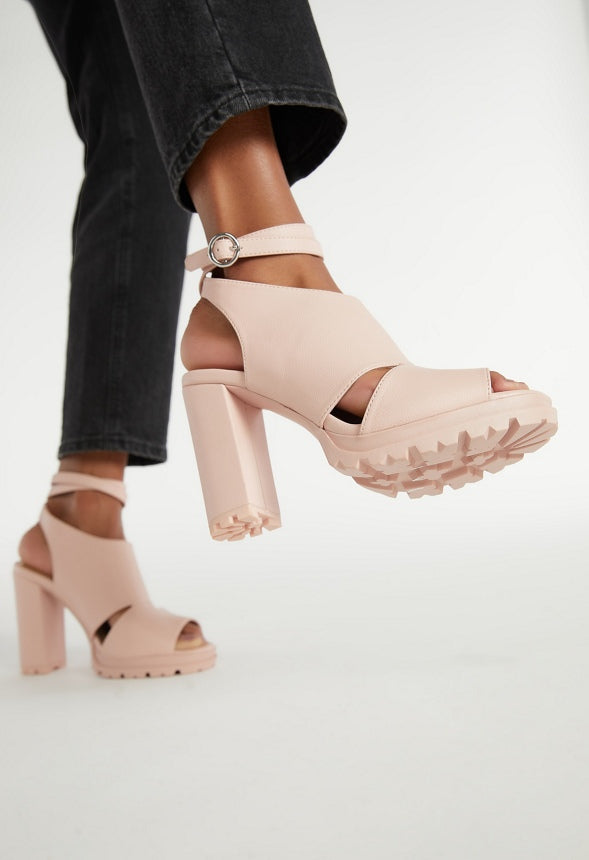 SEMELE PEEP TOE SANDAL Blush