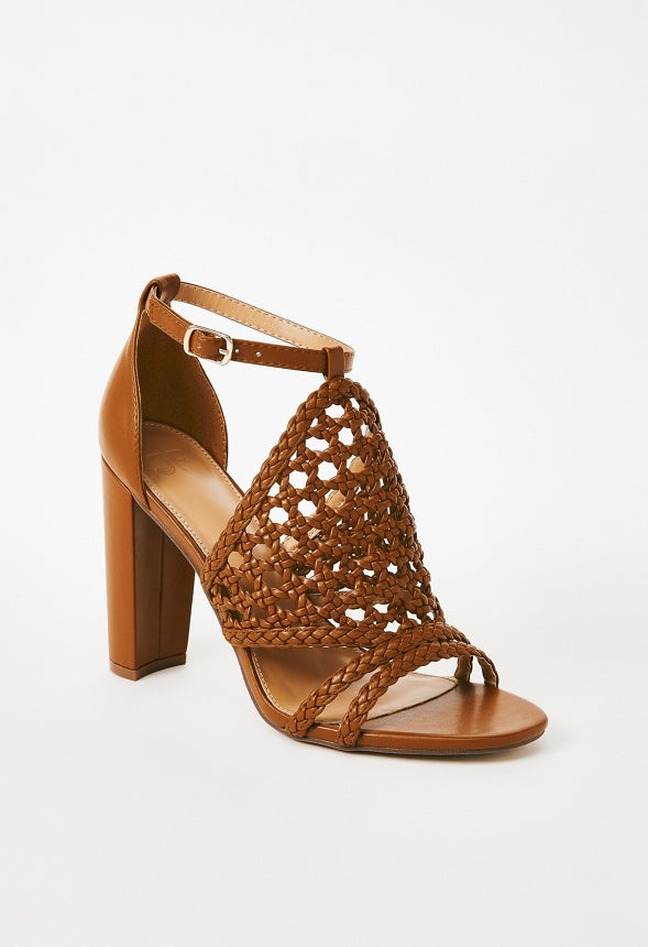 Lorelai Caged Heeled Sandal Camel