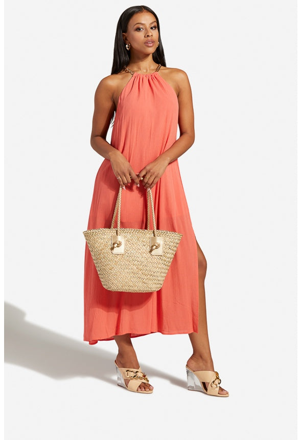 CHAIN MAXI Hot Coral
