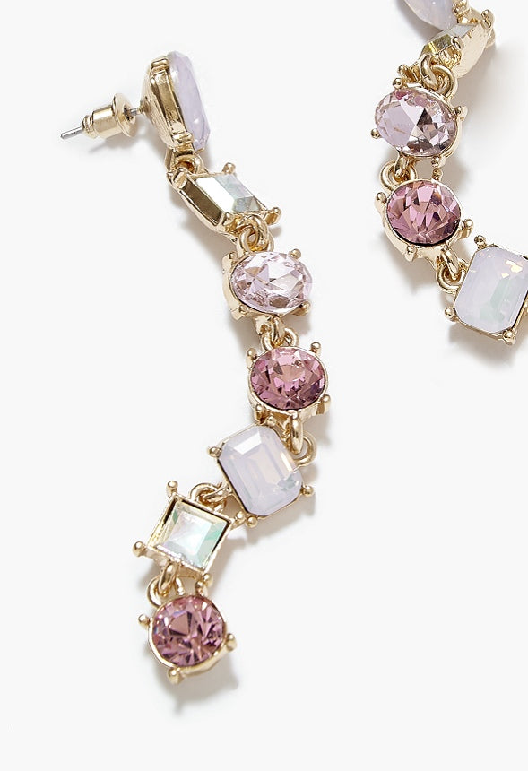 Chaya Pink Drop Earrings Pink/Gold