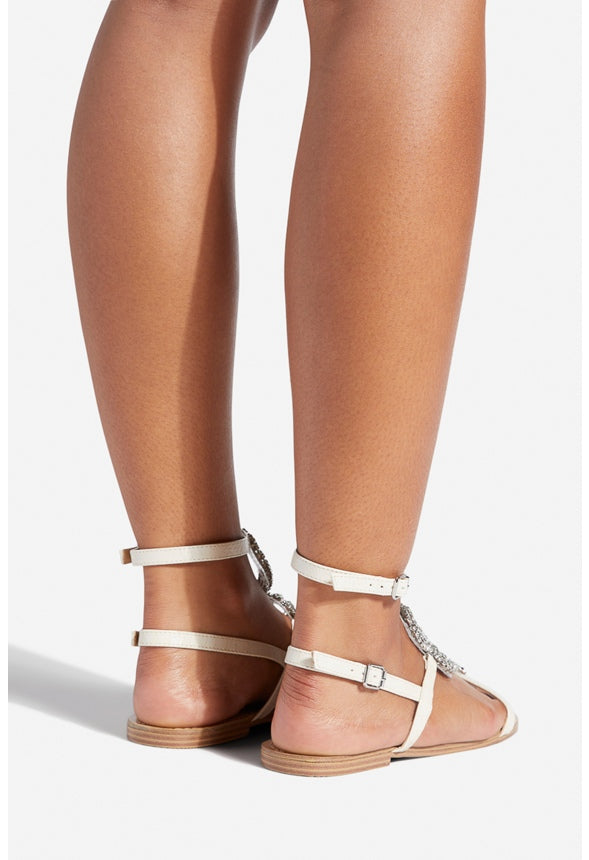 CANTONA FLAT SANDAL Bone