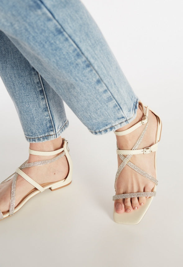 MERRARI FLAT SANDAL Bone