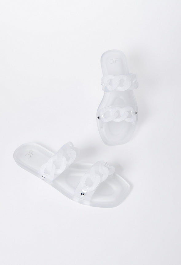 Astrid Slide Sandal Clear