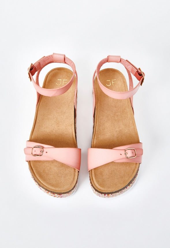 Havana Flat Sandal Blooming Dahlia