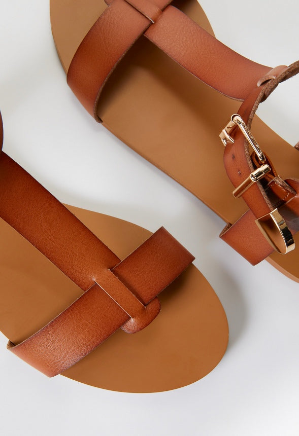 Troian Flat Sandal Camel