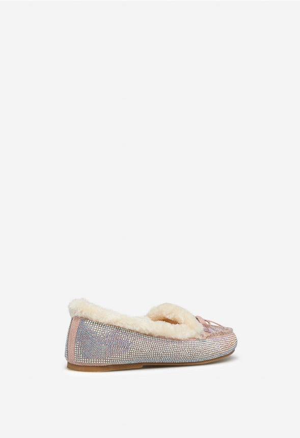 BEVERLIE FUZZY EMBELLISHED SLIPPER Blush