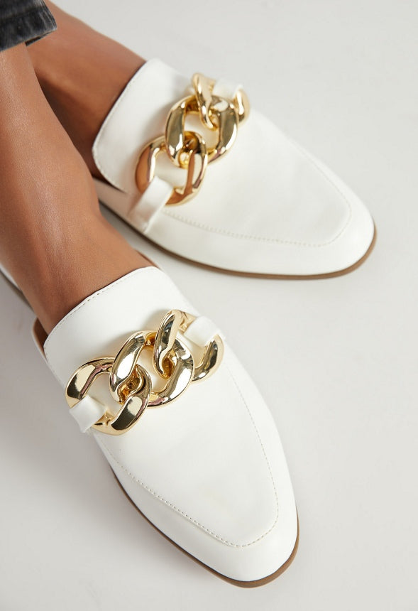 MARISSA FLAT MULE Bright White