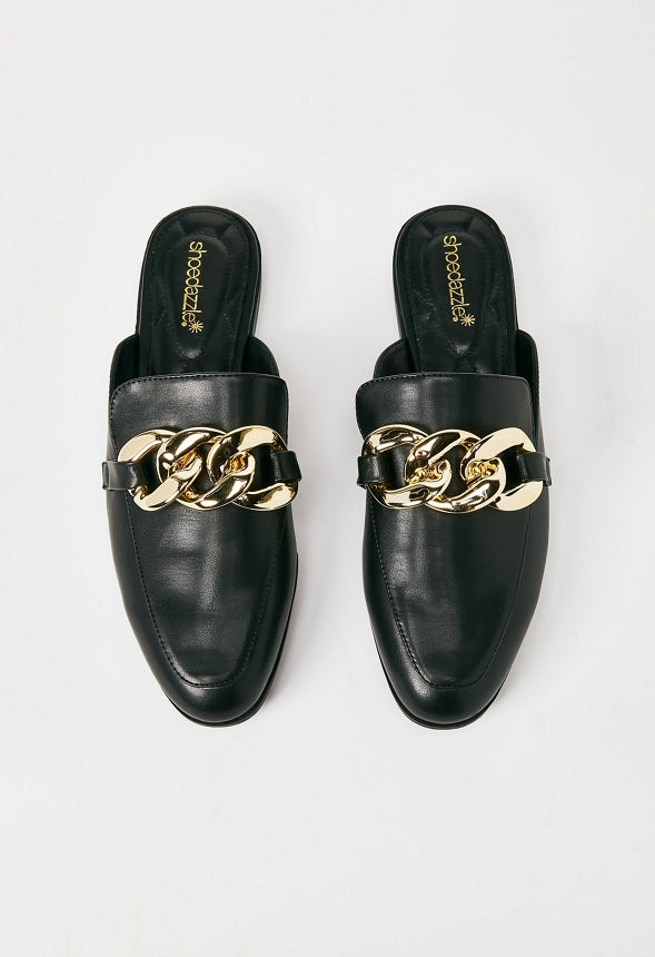 MARISSA FLAT MULE Black Caviar