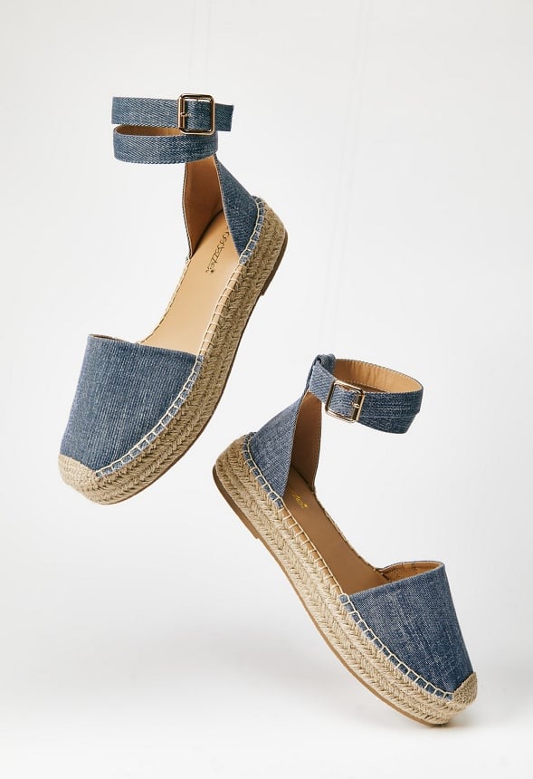 Calina Platform Espadrille Chambray