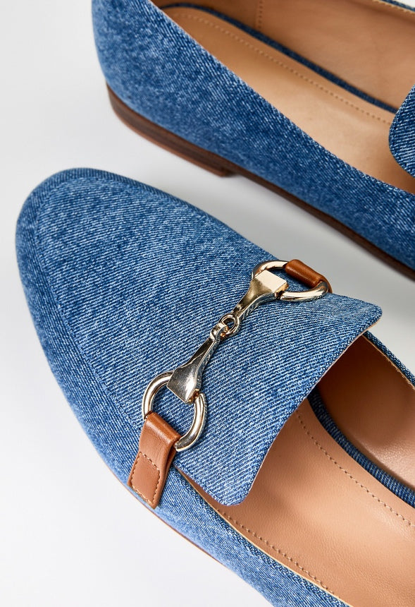 London Flat Loafer Medium Denim