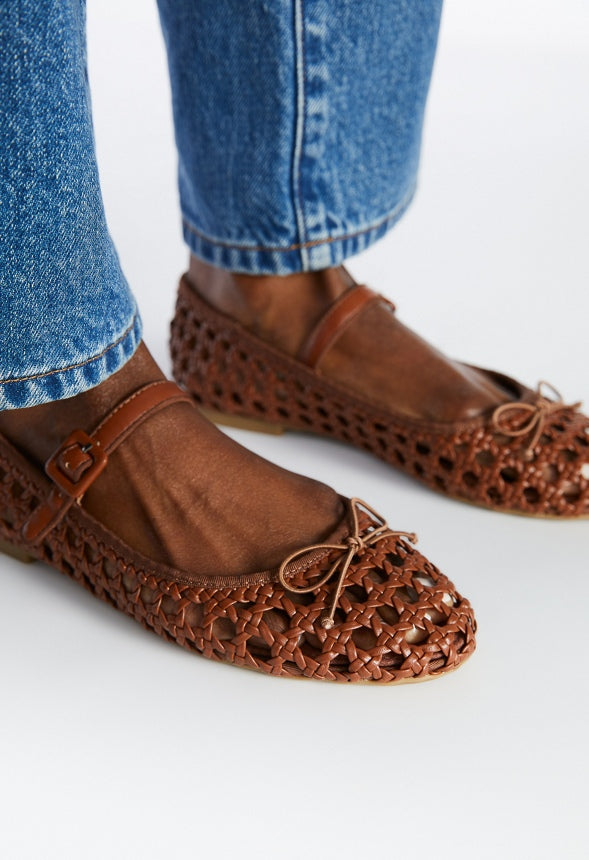 Lula Ballet Flat Leather Brown