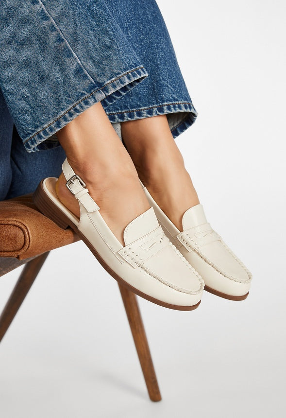 Mason Flat Loafer Birch White