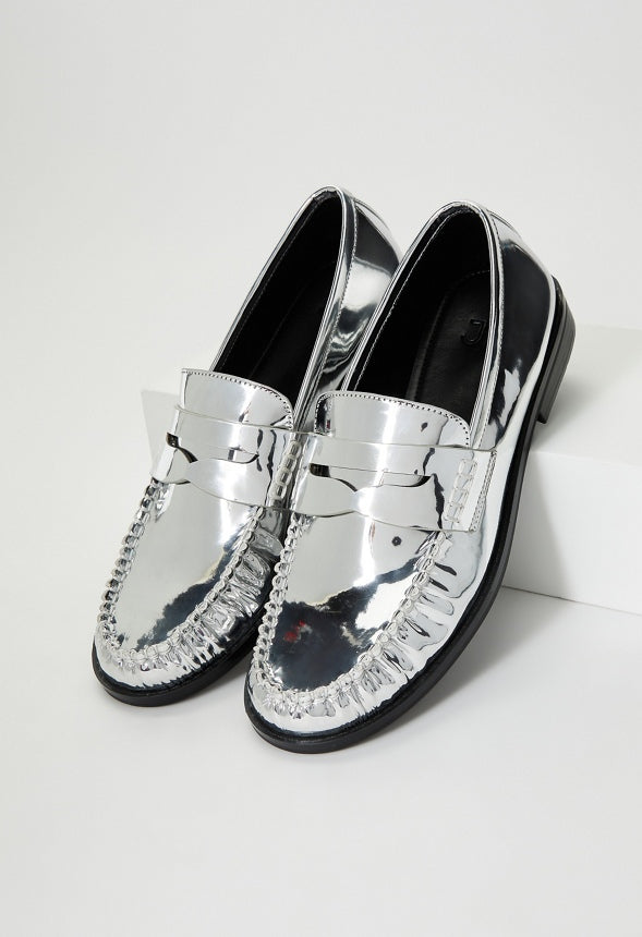 Camryn Flat Loafer Silver