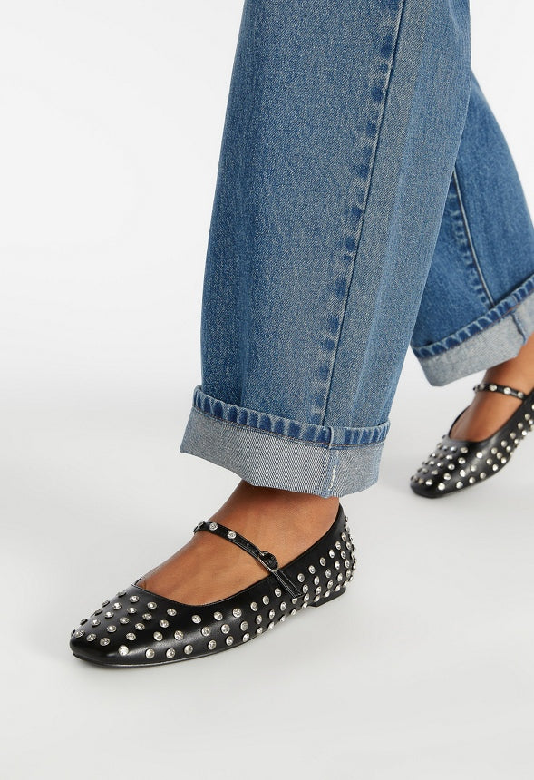 Ellidy Ballet Flat Black/ Silver