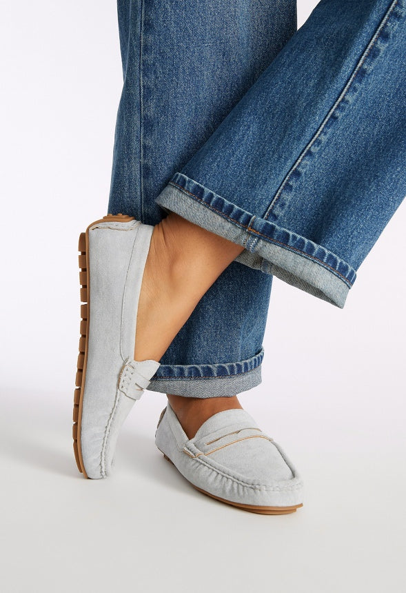Reagan Flat Loafer Quarry Grey