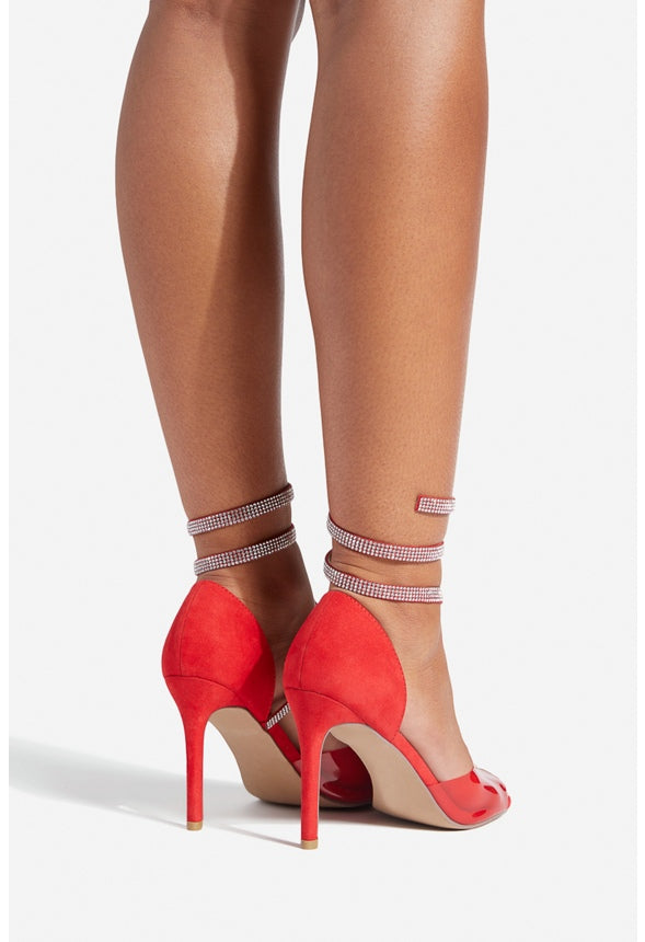 JEFFENIE STRAPPY SANDAL High Risk Red