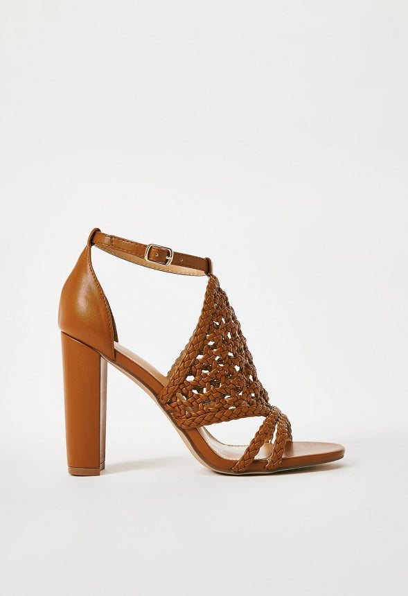 Lorelai Caged Heeled Sandal Camel