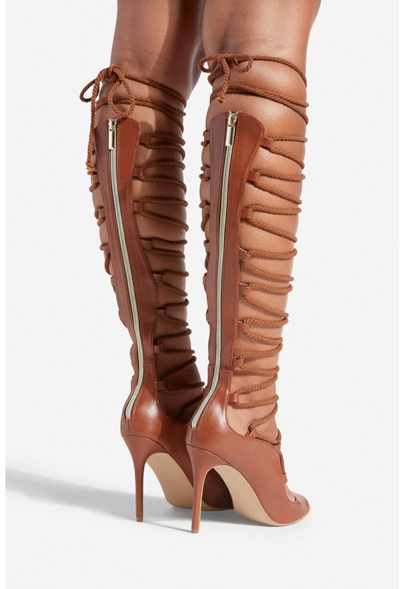 PATRII HEELED SANDAL Leather Brown