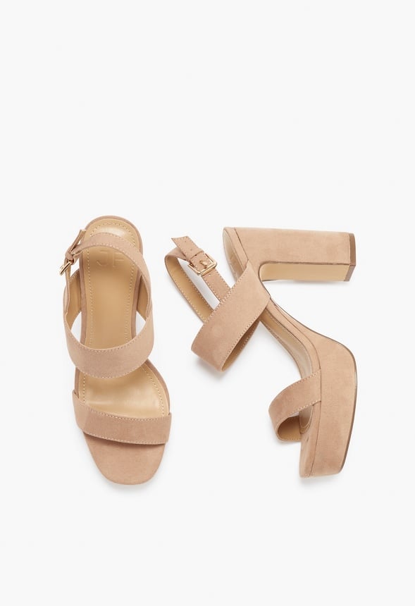 Amara Platform Heeled Sandal Rugby Tan