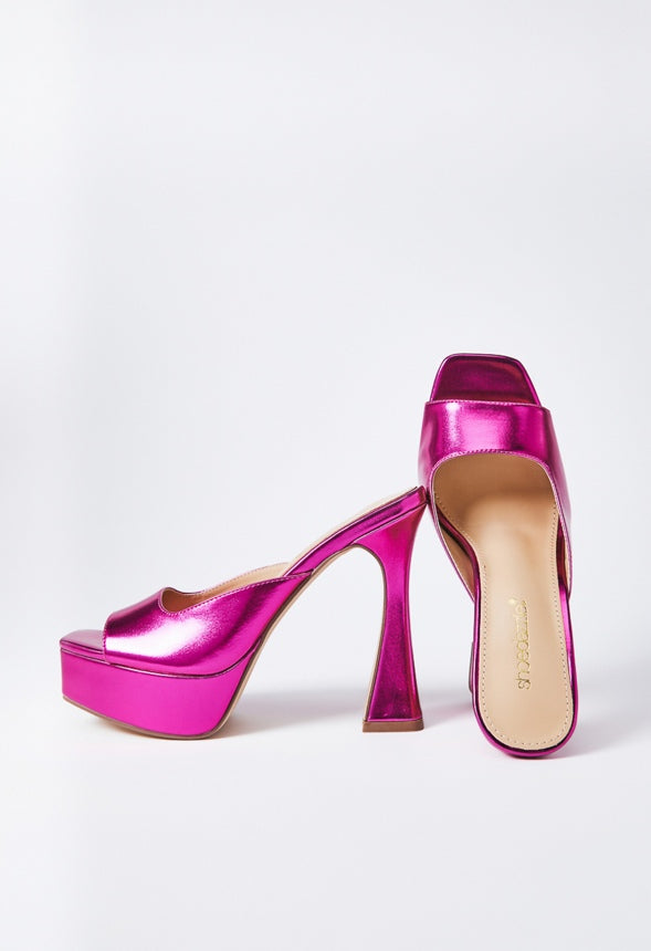 Cassia Heeled Sandal Raspberry Sorbet