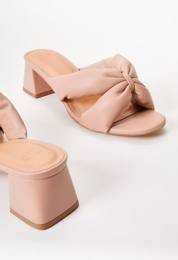 Delphine Heeled Sandal Warm Taupe