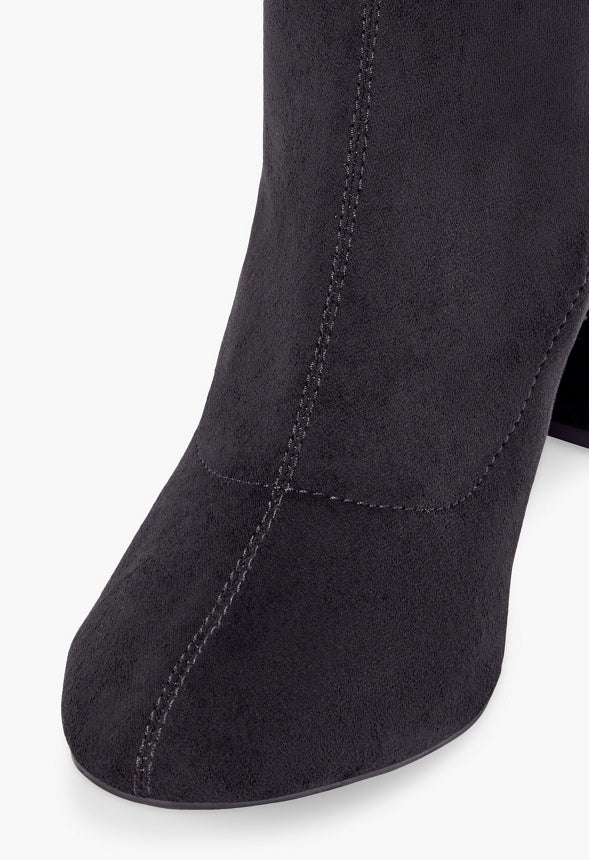 Dauphine Tie Over-The-Knee Boot Black Caviar