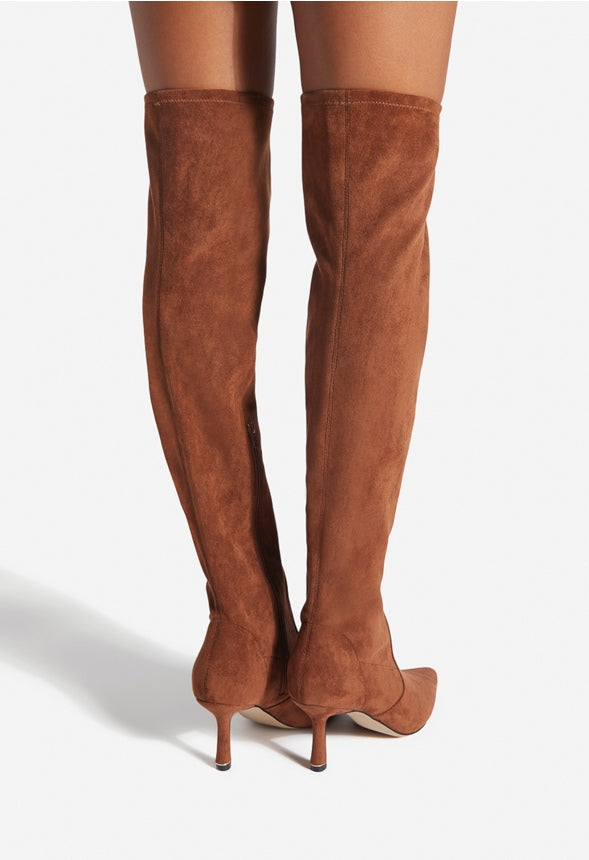 GAMI OVER-THE-KNEE BOOT Leather Brown