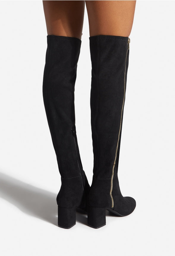 NEVAEH TALL ZIP-UP BOOT Black